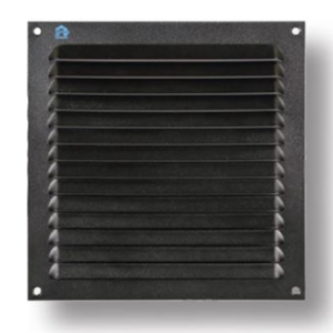 RENSON 436 SCHOEPENROOSTER 150X150 RAL 9005 STRUCTUUR