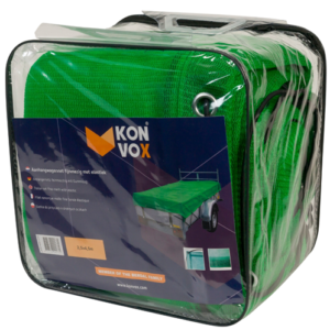 KONVOX AANHANGWAGENNET FIJNMAZIG MET ELASTIEK 2,5X4,5M GROEN