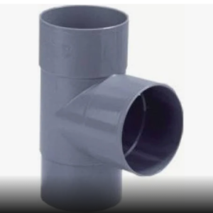 PVC T-STUK 100 87° 2 X MOF GRIJS
