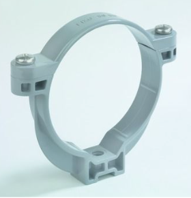 PVC FIXO-BEUGEL ROND 100 GRIJS - STUK