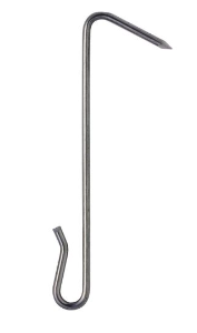 LEIHAKEN BLACK INOX F17 15CM PUNT/RECHT 500ST