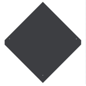 CEDRAL ALTERNA LEI 400X400X50MM ZWART MET 3 GATEN
