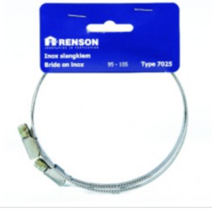 RENSON 7025 SLANGKLEM INOX (2ST) DIA 95-105