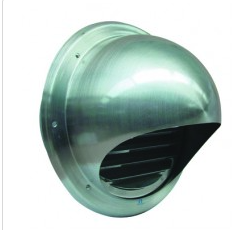 RENSON 638 BOLROOSTER DIA 125 INOX ZWART