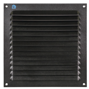 RENSON 436 SCHOEPENROOSTER 200X200 RAL 9005 STRUCTUUR
