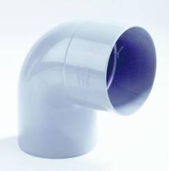 PVC BOCHT 80 87° 1 X MOF RWA GRIJS