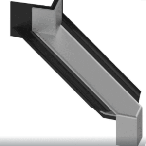 AT ALUMINIUM BUITENHOEK 310MM RAL9010 GLANS